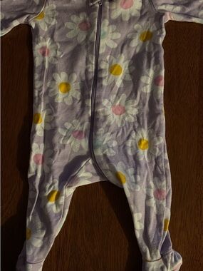 The Children's Place Lavender Floral Zip Footie Pajamas